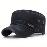 Goggins – Flache Baumwoll Kappe Im Vintage Stil – Schwarz