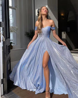 Nytheris – Elegantes Glitzerkleid – Hellblau