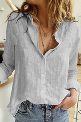 Adelyn - Elegante und schmale Bluse für Damen – Grau