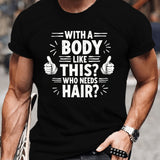 Hairy – Stylisches T-Hemd Mit Kurzen Ärmeln – Schwarz