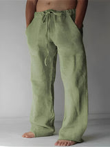 Garth - Leinen-Baggy-Hose für Herren – Grün