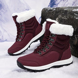 Hochwertige thermo-wanderstiefel für damen – Burgundisch