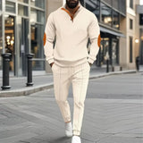 OldTown™ Set mit Retro-Fußabdruck und strukturiertem Mesh / Klassische Eleganz für Männer, die sich stilvoll kleiden können! – Khaki