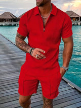 Fredric - Freizeitoutfit-Set für Herren – Rot