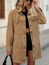 Tacie - Jeansjacke Mit Vordertaschen – Camel