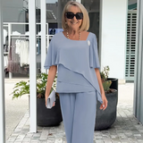 Beatrix | Damen Elegantes 2-Teiliges Kleid Set Formal – Formelles Kleid Set 2026 – Hellblau