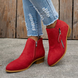 Mia - Stiefel mit Reißverschluss – Rot