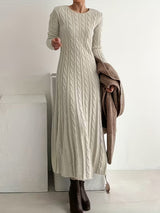 Marieth – Stilvolles, lässiges Maxikleid – Beige