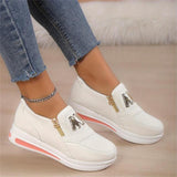 Ovelia - Slip-On-Plateau-Sneaker – Weiß
