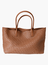 Celine | Luxuriöse Handtasche aus echtem Leder in Caramelbraun – Hellbraun