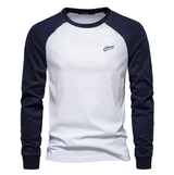 Arvex - Soft-Touch Langarm-T-Shirt mit Rundhalsausschnitt – Weiß