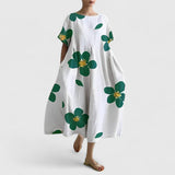 Ria | Oversize-Vielseitigkleid – Grüne Blumen