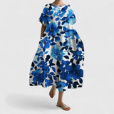 Ria | Oversize-Vielseitigkleid – Blaue Blume