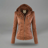 Neleena – Frühlings Jacke Mit Reißverschluss – Braun