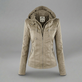 Neleena – Frühlings Jacke Mit Reißverschluss – Beige