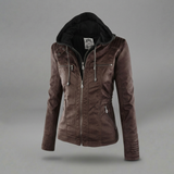 Neleena – Frühlings Jacke Mit Reißverschluss – Dunkelbraun