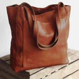 Lexi | Geräumige Leder-Tote-Tasche – Braun