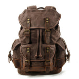 BADEN | Leinen Wanderrucksack – Kaffee