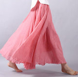 Zinnia | A-Linien Elastischer Bund Rock – Rosa