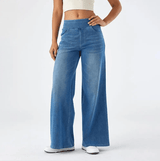 VardagStretch – Bequeme Hose mit Gummizug – Himmelblau