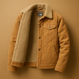 Corduroy Herrenjacke mit modernem Schnitt für Herren | Daan – Khaki