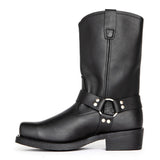 Stilvolle Leder Herren Cowboy Stiefel - Darius – Schwarz