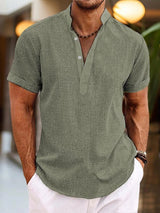 Herren Poloshirt | V-Ausschnitt mit gerader Grundform – Grün