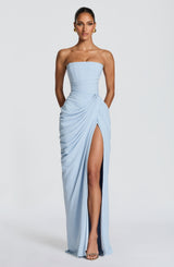 Lonz Maxi kleid – Himmelblau