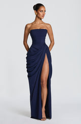 Lonz Maxi kleid – Marineblau