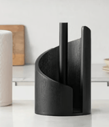 WoodRipple – Toilettenpapierhalter aus Holz – Schwarz