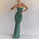 Bianca - Stilvolles trägerloses Meerjungfrauenkleid – Grün