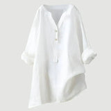 Evelyn - Bluse mit Knopfverschluss – Weiß