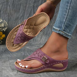 Ysola - Softtouch-Keilsandalen – Rot