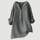 Zaina - Bequeme Damenbluse – Grau