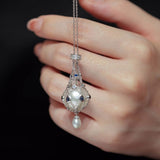 PerlenGlanz™ Zeitlos Elegantes Schmuckstück – Silber Saphir