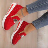Ovelia - Slip-On-Plateau-Sneaker – Rot