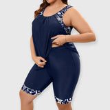 Elsie | Plus Size Tankini Set – Marineblau