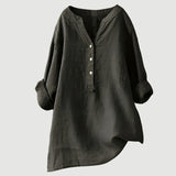 Johanne – Elegante Bluse Mit Knöpfen – Dunkelgrau