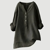 Evelyn - Bluse mit Knopfverschluss – Schwarz