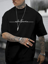 Caleb - Herren-T-Shirt mit Rundhalsausschnitt – Schwarz