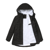 Ava - Wattierte Winterjacke mit Kapuze – Schwarz