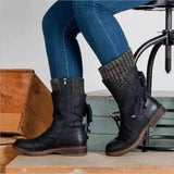 Stiefelette Damen Winter Komfort | Rutschfest Warm Gefüttert – Schwarz