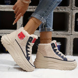 Nicolette – Schneestiefel aus Samt – Marineblau