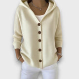 Dariane – Strickjacke mit Knopfleiste – Beige