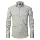 Herren Hemd | Slim Fit mit klarer Knopfleiste – Grüner Tee