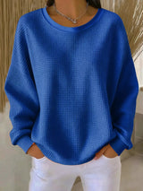 Olean - Soft-Touch-Übergrößen-Sweatshirt – Blau