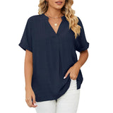 Raamah - klassische Bluse – Blau