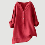 Zaina - Bequeme Damenbluse – Rot
