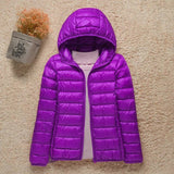 Wasserdichte und ultraleichte winterjacke für damen – Lila