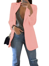 Lässiger lyra-blazer in ubergröße – Rosa